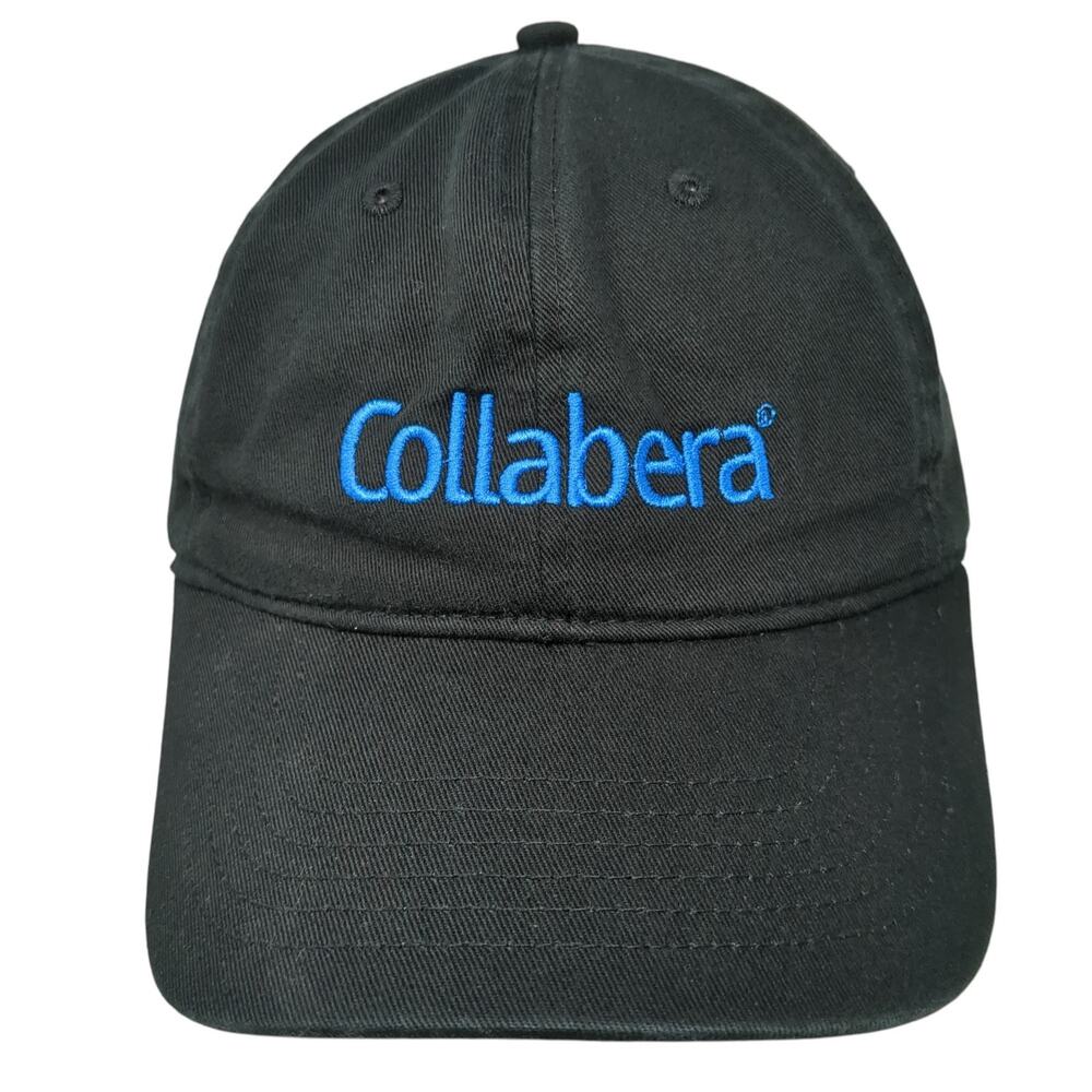 Collabera Slideback Baseball Cap Black One Size Adjustable Authentic Pigment